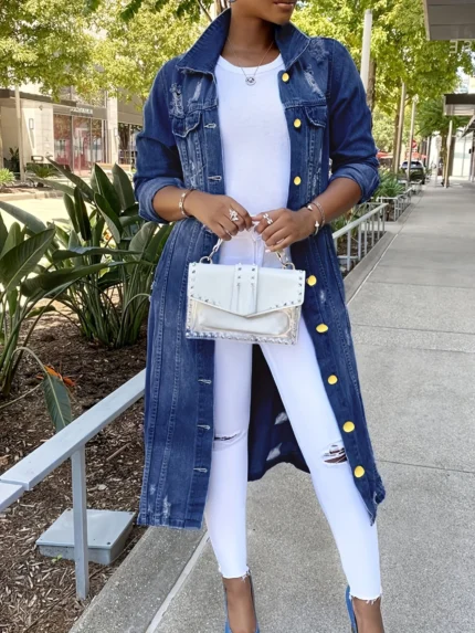 The Ultimate Long Denim Jacket