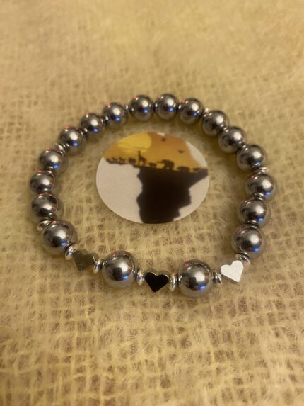 Radiate Strength and Style with this Silver Hematite Bracelet!
